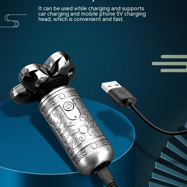 Alloy Body Compact Cutter Head Fully Washable Veneer Floating USB Shaver