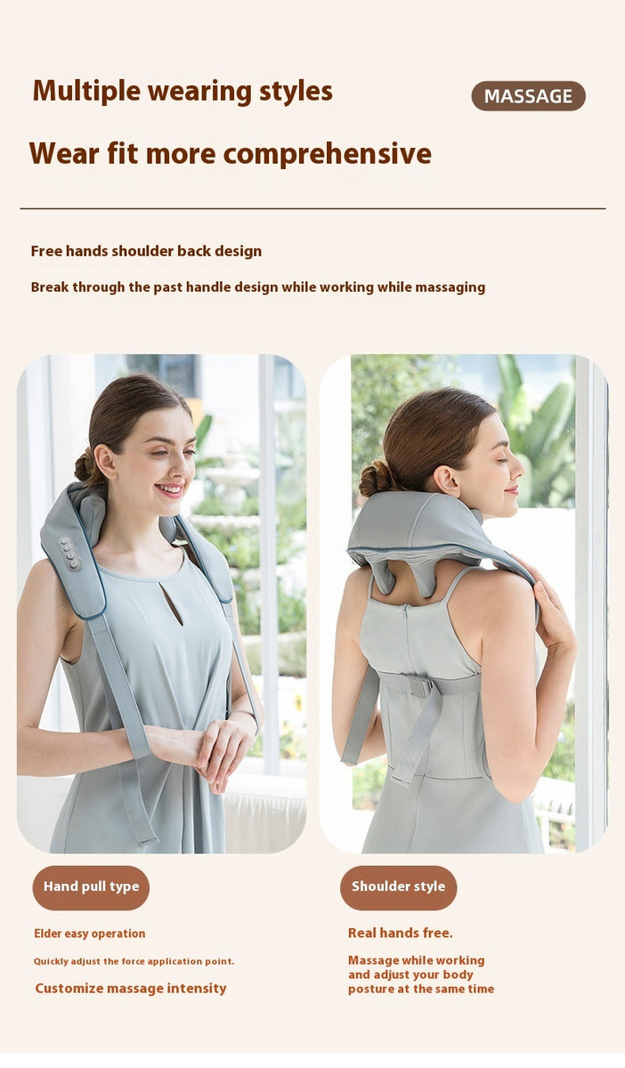Shoulder Massage Instrument Neck Kneading Hot Compress Multifunctional Wireless