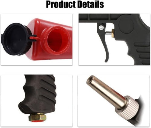 14  Air Portable Sandblasting Gun Hand Held Sand Blaster Shot Media Blasting UK