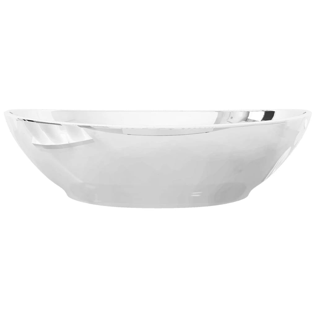 vidaXL Wash Basin 40x33x13.5 cm Ceramic Silver