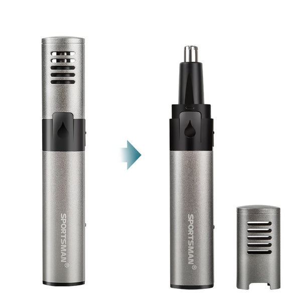 Metal Aluminum Tube Body Nose Hair Shaving Device USB Rechargeable
