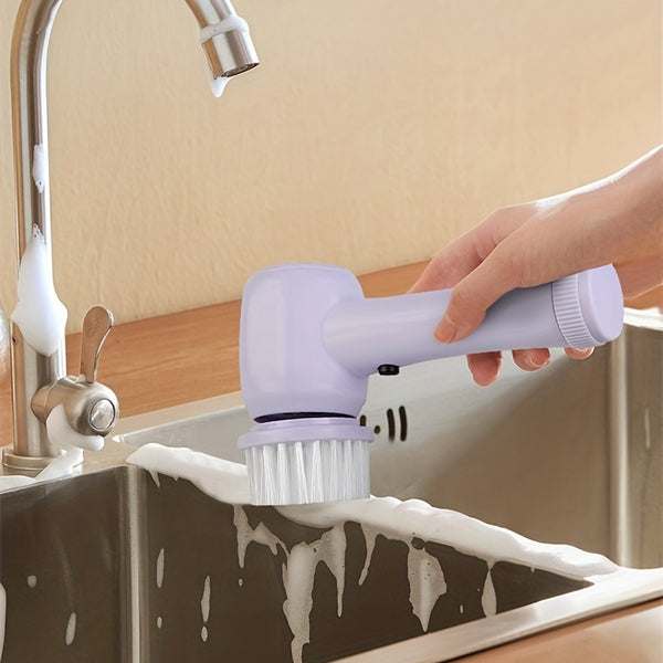 5 In 1 Multifunctional Electric Brush Cleaner Bathroom Sink Kitchen Window Electric Rotary Brush Cleaner